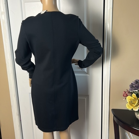 LOLE dress Size SM Black midi quarter front zip empire waist ,cotton lyocell - Picture 7 of 12